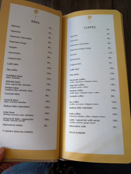 Café Elefant MENU