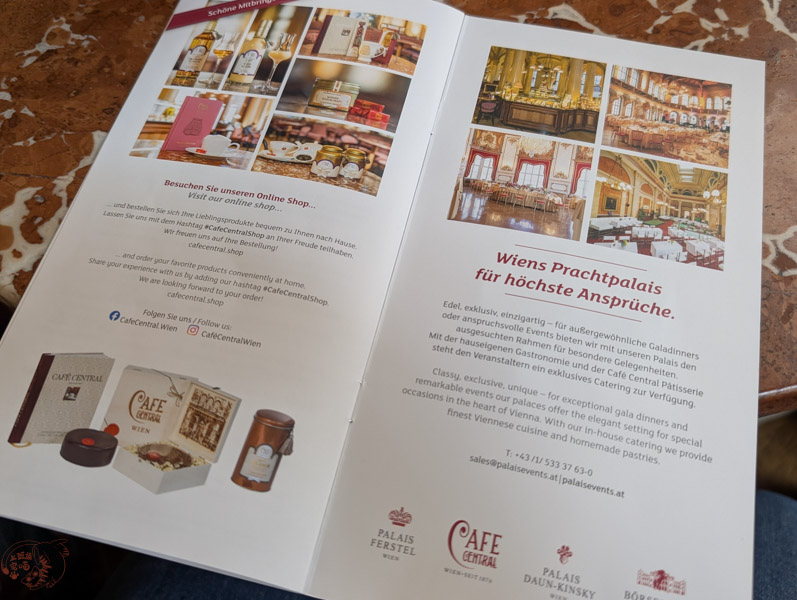 【奧地利】中央咖啡館 Café Central|花式咖啡x誘人甜點,維也納必去咖啡廳 12 【奧地利】中央咖啡館 Café Central|花式咖啡x誘人甜點,維也納必去咖啡廳