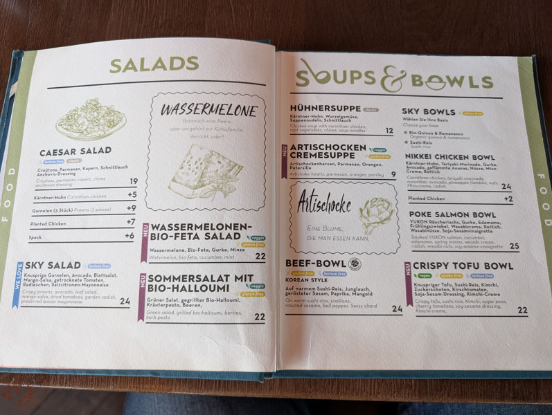 【維也納】SKY Bar im STEFFL|遙望聖斯德望大教堂的景觀餐酒館 8 SKY Bar im STEFFL MENU